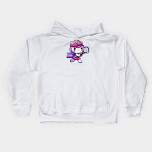 Tennis Unicorn Olympics 🎾🦄 - Ace the Cuteness! Kids Hoodie